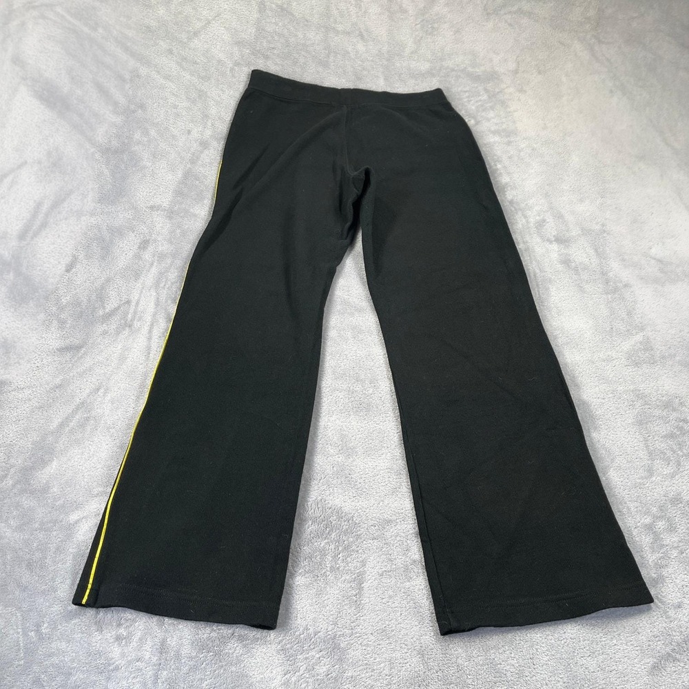 Y2K Lauren Active Ralph Lauren Yoga Pants Womens M Black Excellent Yellow Piping - Picture 4 of 9